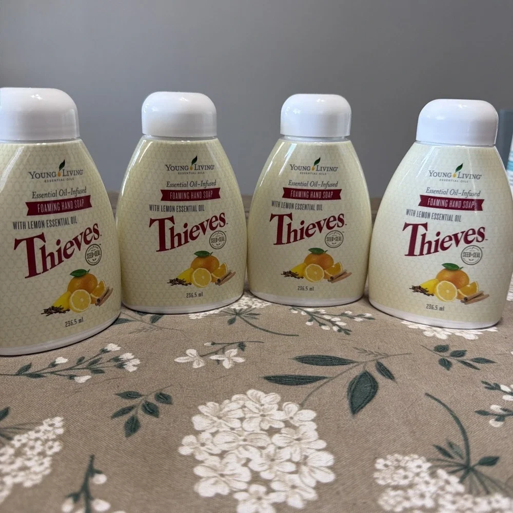 4 Pack - Young Living Thieves Foaming Hand Soap 8 OZ - NO PUMP - EXPIRED 3/2023